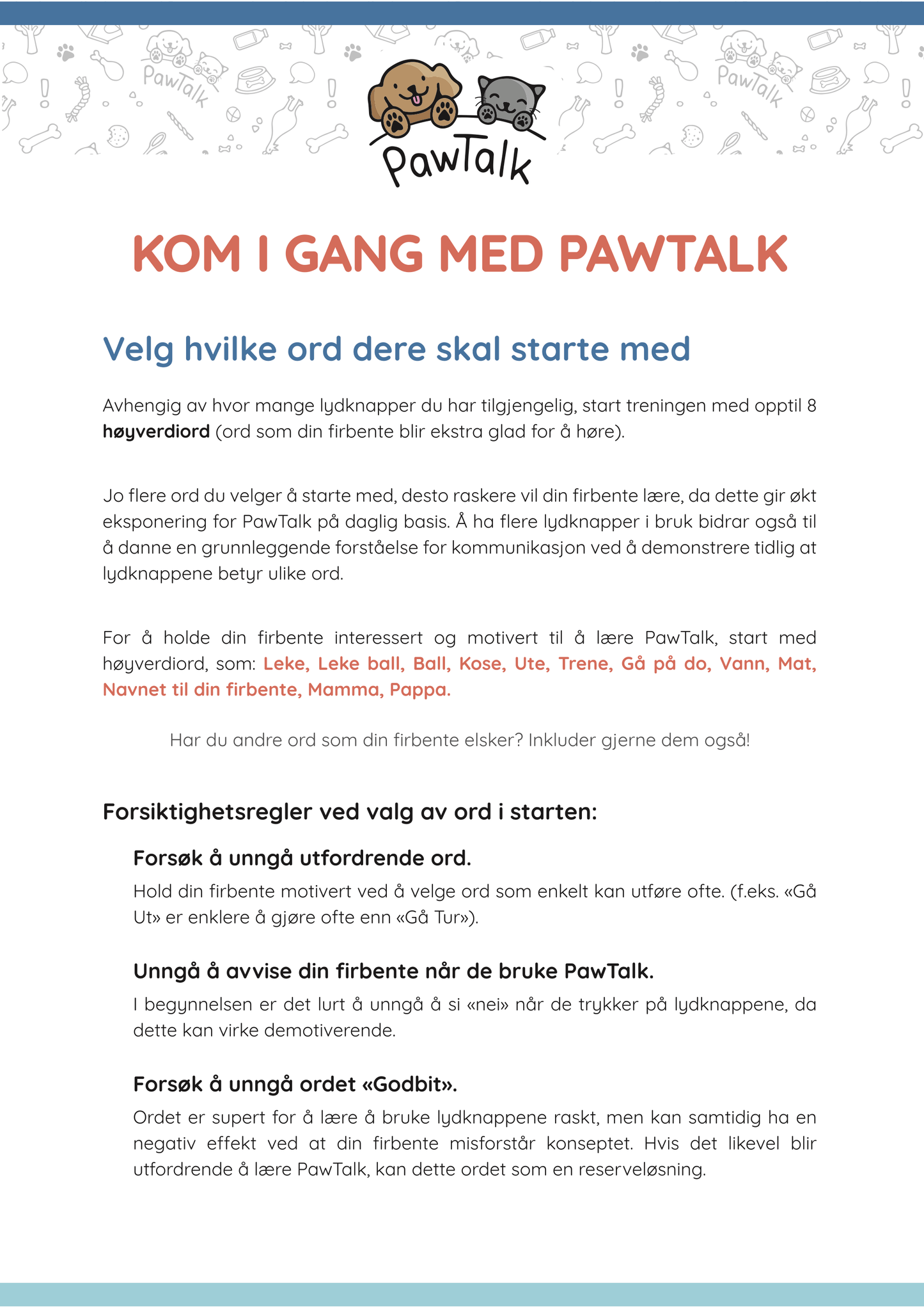 4stk PawTalk Lydknapper